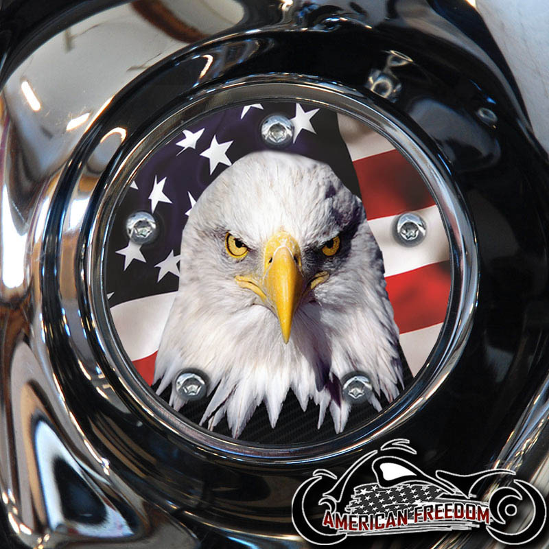 Custom Timing Cover - Eagle Flag - Click Image to Close